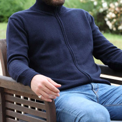 Celtic Alliance Lambswool Navy Zipped Jacket