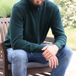 Best Yarn Extra-fine Wool Green Zipped Cardigan