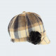 Casquette Irlandaise Tweed Marine et Camel Mucros Weavers