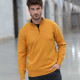 Best Yarn Yellow Gold 1/2 Zip Collar Sweater