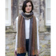 Mucros Weavers Alpaga and Merino Orange and Grey Scarf