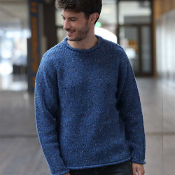 Aran Woolen Mills Blue Donegal Sweater