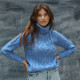 Inis Crafts Blue Merino Turtleneck Sweater