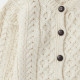 Aran Woollen Mills Ecru Supersoft Cardigan