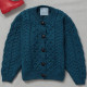 Aran Woollen Mills Children Blue Supersoft Cardigan