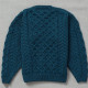 Aran Woollen Mills Children Blue Supersoft Cardigan