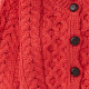 Aran Woollen Mills Children Red Supersoft Cardigan