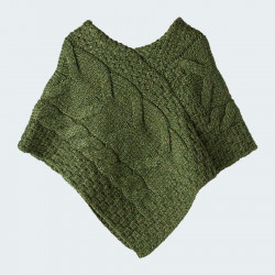 Aran Woollen Mills Children Green Poncho