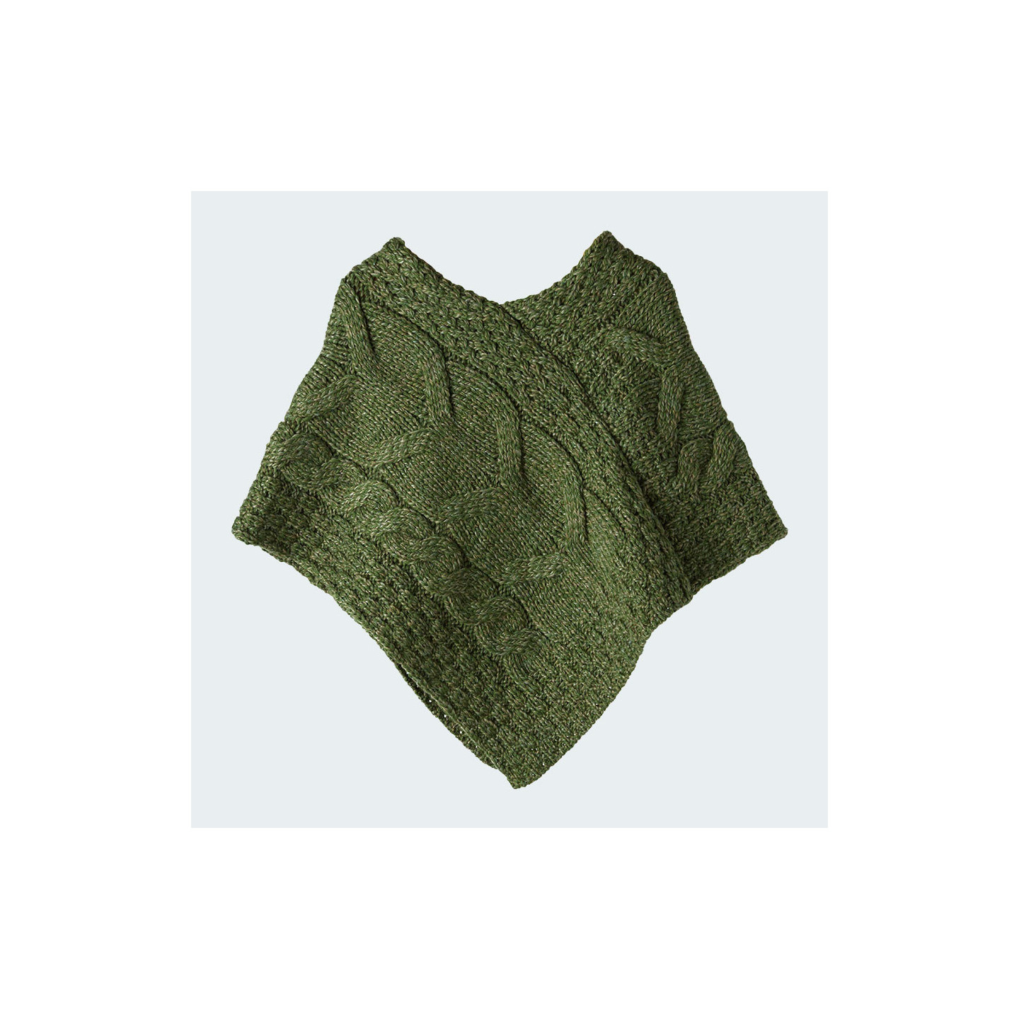 Poncho Enfant Vert Aran Woollen Mills