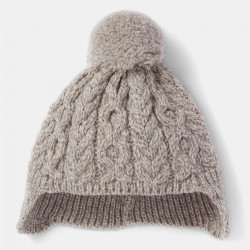 Aran Woollen Mills Children Supersoft Beige Beanie