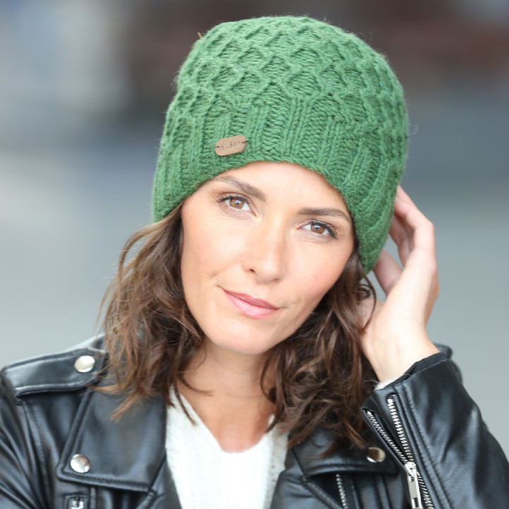 Kusan Green Brooklyn Beanie