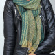 Mucros Weavers Alpaca And Merino Islander Green Scarf