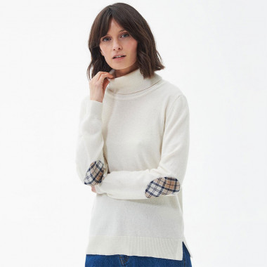 Pull Pendle Col Roulé Ecru Barbour
