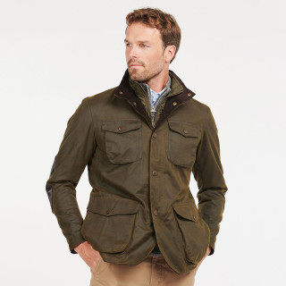 Barbour Ogston Olive Wax Jacket