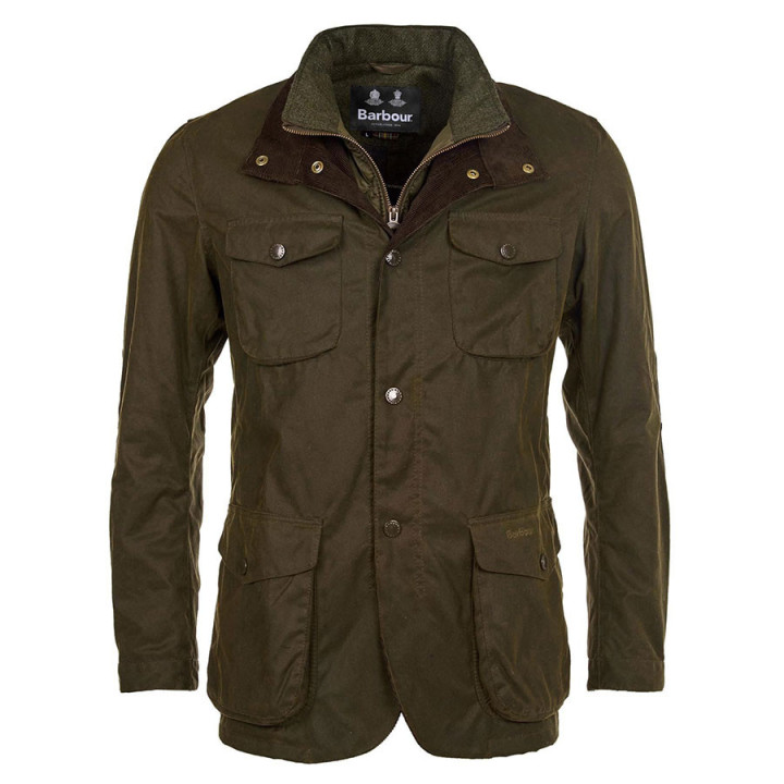 Barbour Ogston Olive Wax Jacket