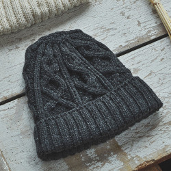 Aran Wollen Mills Black Diamond Beanie