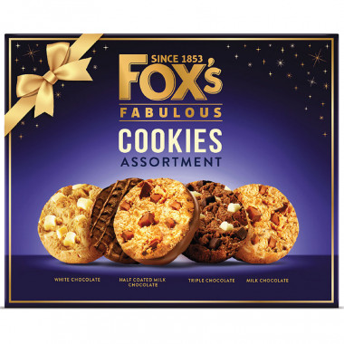 Purple Box of Assorted Fox's Cookies 365g