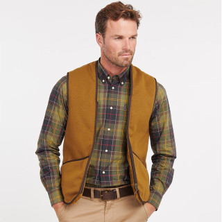 Barbour Warm Pile Zipped Brown Waistcoat