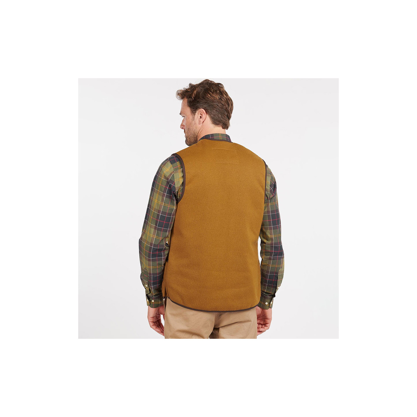 Barbour Warm Pile Zipped Brown Waistcoat