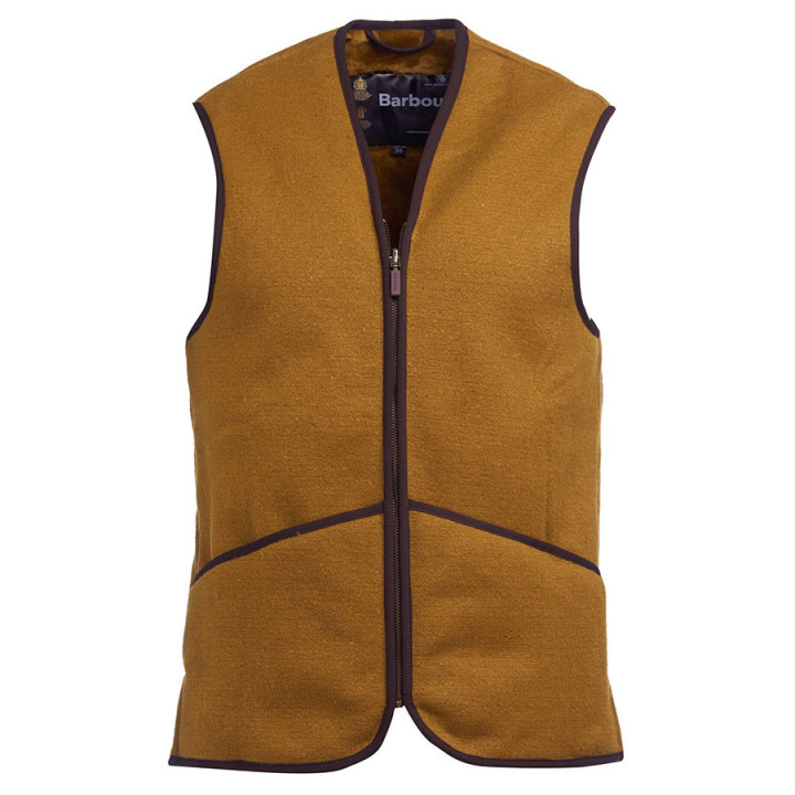 Barbour Warm Pile Zipped Brown Waistcoat