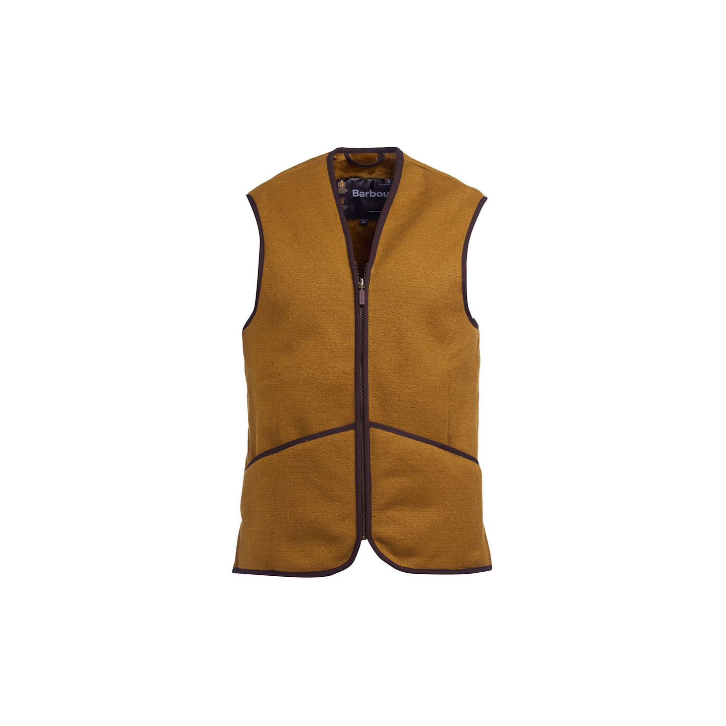 Barbour Warm Pile Zipped Brown Waistcoat