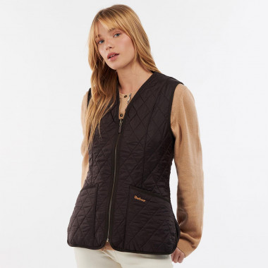 Barbour Betty Fleece Zipped Brown Liner