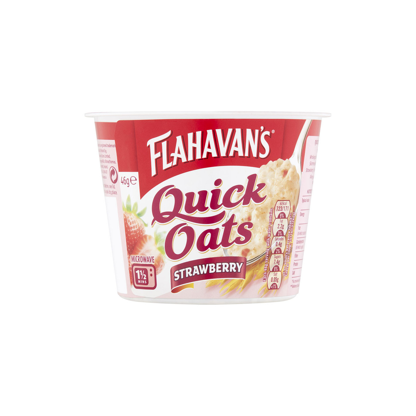Flahavan's Quick Oats Pot Strawberry 46g