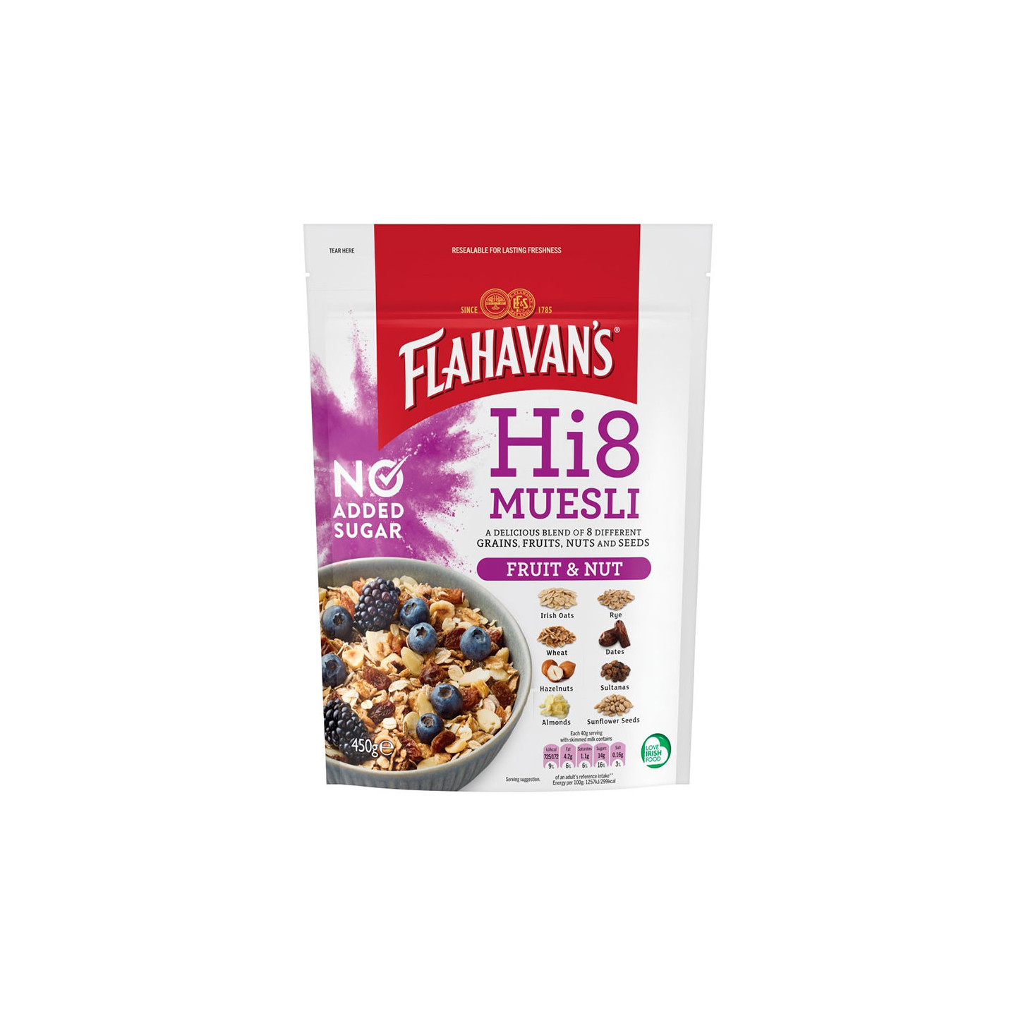 Muesli Fruit and Nuts 450g Flahavan's