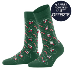 Chaussettes Femme Xmas Argyle So Burlington