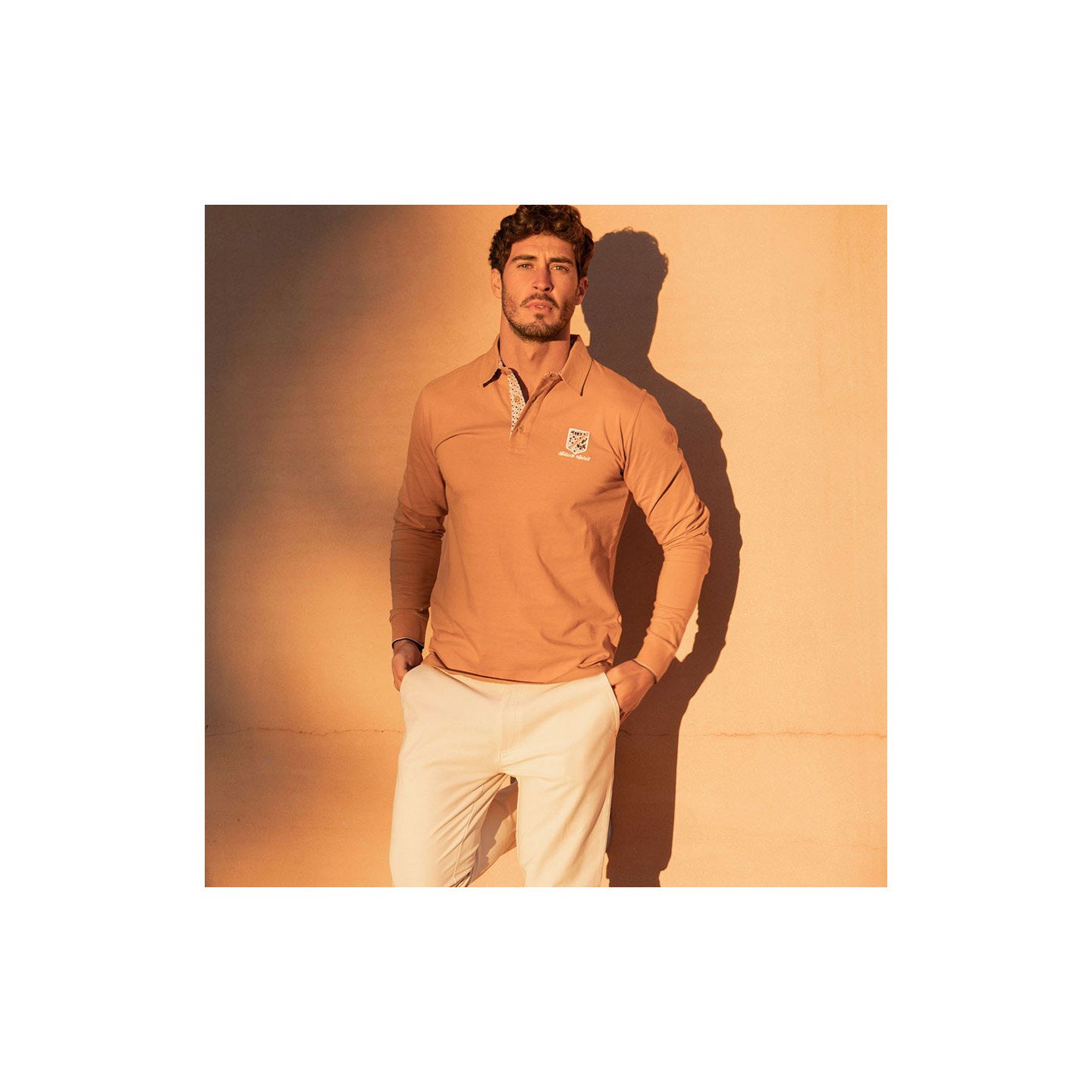 Polo Manches Longues Auckland Camel Camberabero