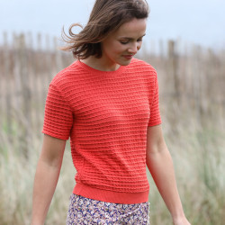 Out of Ireland Mila Short-sleeved Orange Sweater