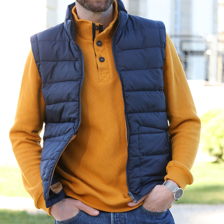 Doudoune Sans Manche Navy Out of Ireland Doudounes et vestes