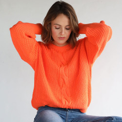 Out of Ireland Lucy Orange Sweater