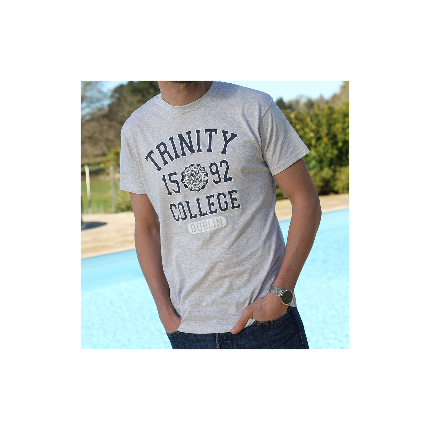 T-shirt Trinity College Gris