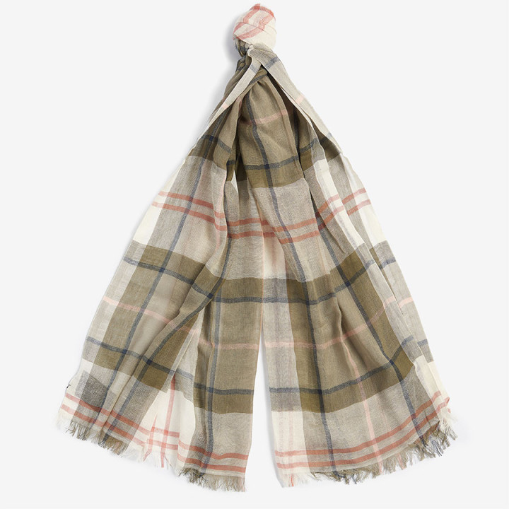 Barbour Welton Tartan Olive Stole