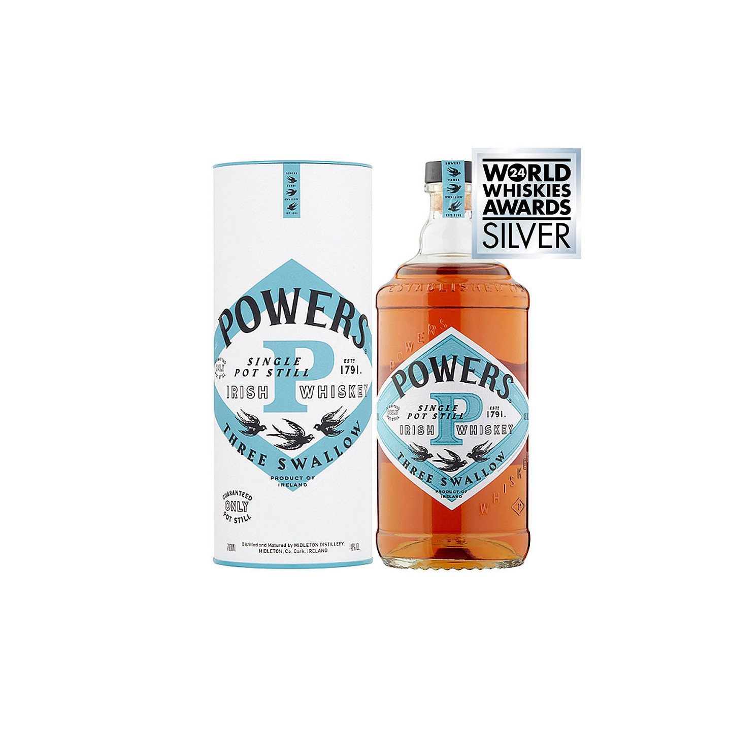 Powers Three Swallow 70cl 40°