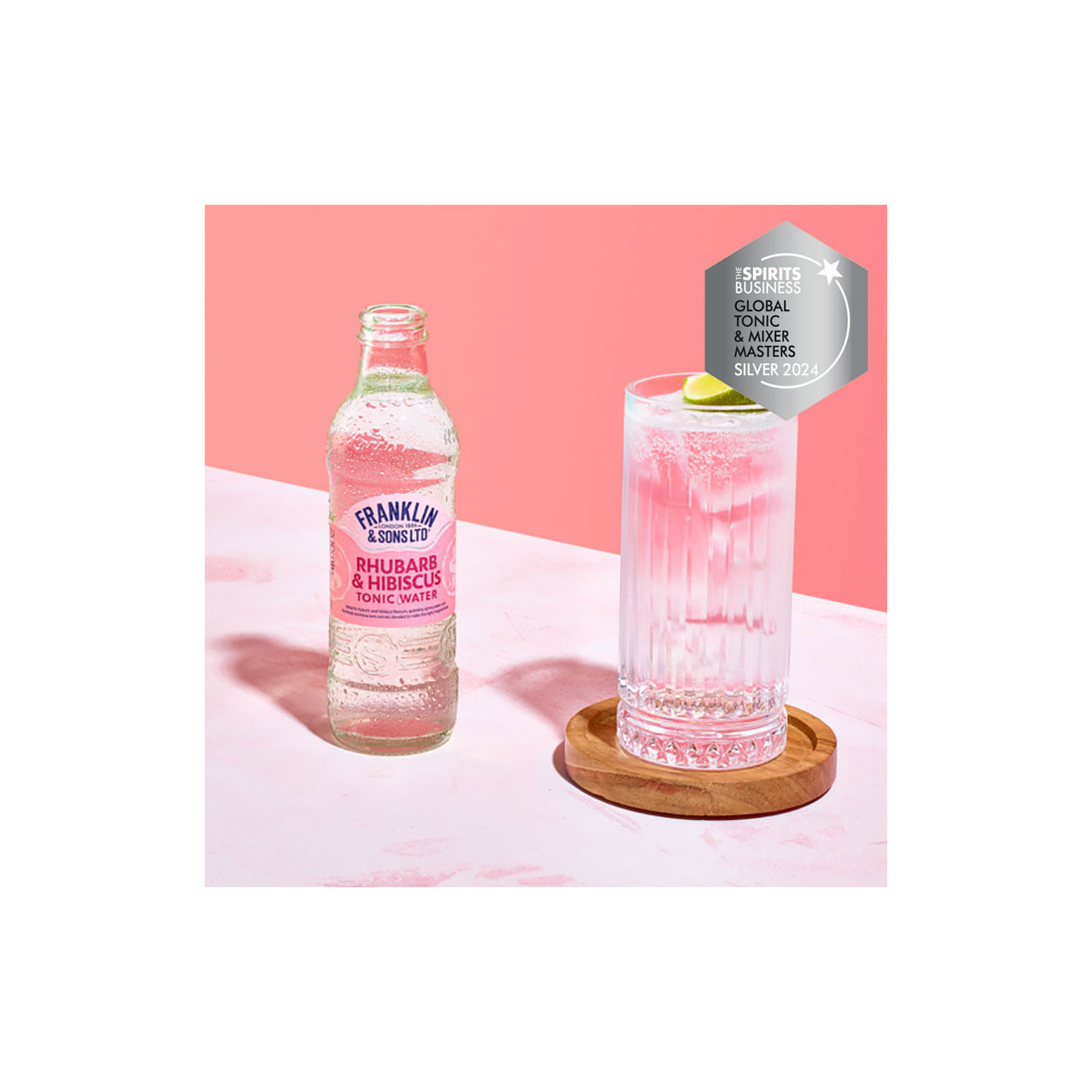 Tonic à la Rhubarbe et à l'Hibiscus Franklin & Sons 200ml