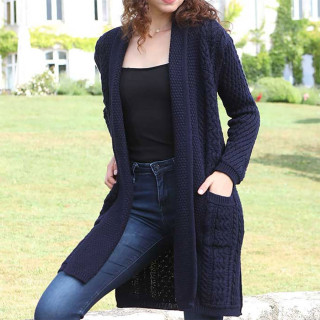 Inis Crafts Long Navy Jacket