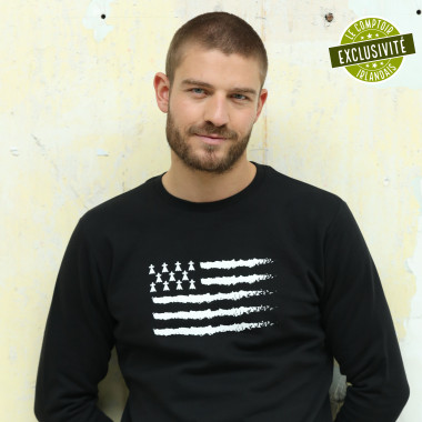 Sweat Breizh Black Breton flag Camberabero