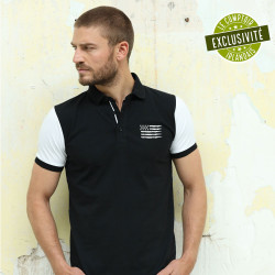 Polo Breizh Black And White Short Sleeve Camberabero
