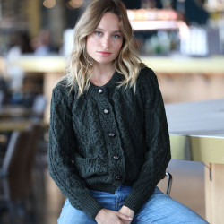Cardigan Kilkee Green Aran Woollen Mills