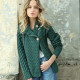 Cardigan 3 Boutons Merino Green Aran Woollen Mills