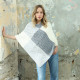Poncho Supersoft Torsades Patchwork Aran Woollen Mills