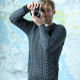 Pull Supersoft Col Rond Gris Aran Woollen Mills