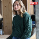 Pull Col Rond Green Aran Woollen Mills