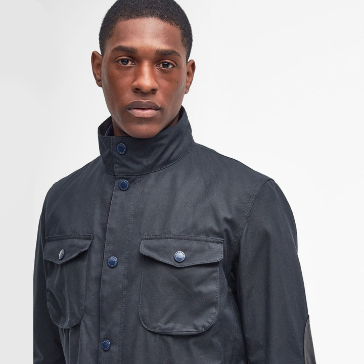 Barbour Ogston Navy Oiled Jacket