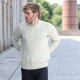 Pull Aran Col Rond Naturel Chiné Aran Woollen Mills