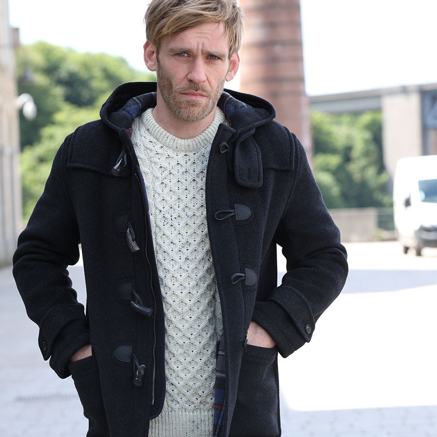 Barry Charcoal Zipped Duffle Coat Coats Le Comptoir Irlandais