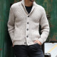 Inis Crafts Heather Beige Shawl Collar Cardigan