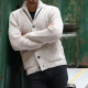 Inis Crafts Heather Beige Shawl Collar Cardigan